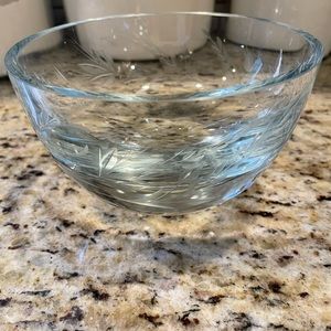 Heavy Crystal Wheat Pattern Bowl